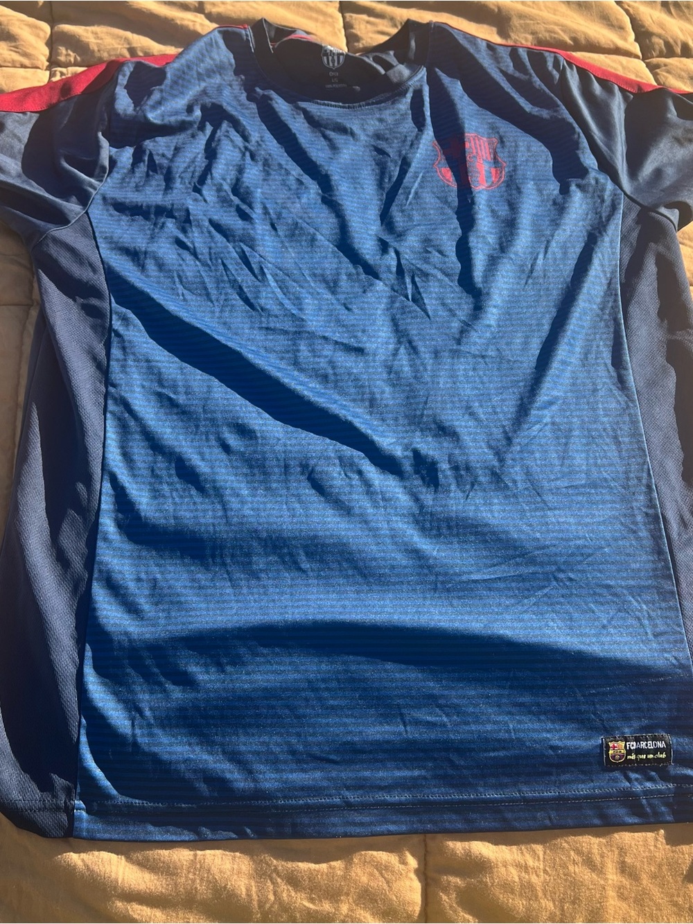 FC Barcelona Barca Navy/Red Soccer Jersey Size Large